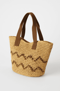 Handmade Raffia Bag | Eco Tote for Everyday Style - Beige thumbnail 3