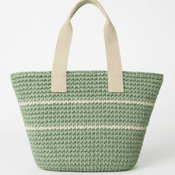 Handmade Raffia Bag | Eco Tote for Everyday Style - Green thumbnail 2