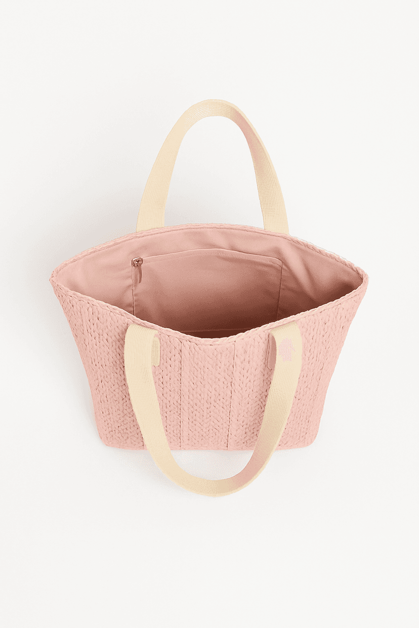 Handmade Raffia Bag | Eco Tote for Everyday Style - Pink