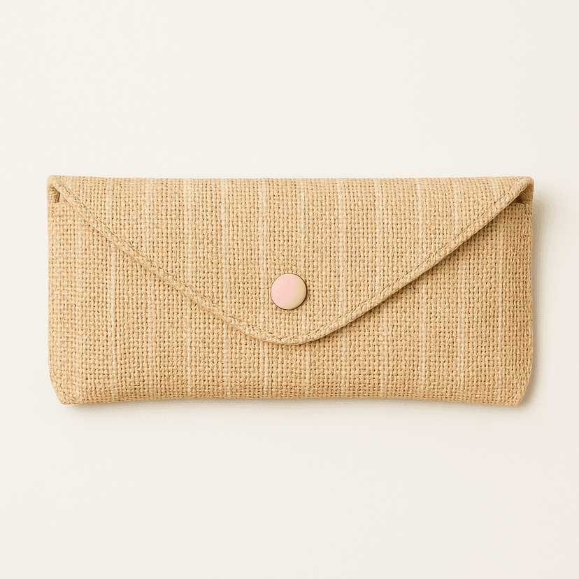 Raffia Sunglass Case | Handmade Eco Protection - Beige