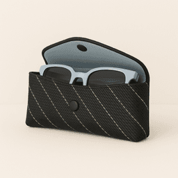 Raffia Sunglass Case | Handmade Eco Protection - Black thumbnail 2