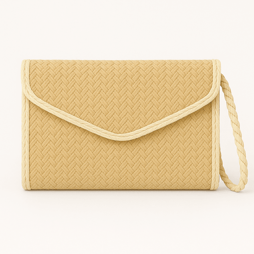 Raffia Wallet | Handmade Eco-Friendly Accessory - Beige