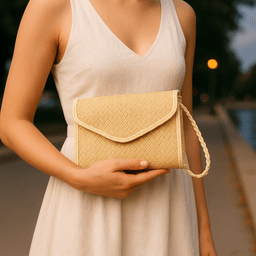 Raffia Wallet | Handmade Eco-Friendly Accessory - Beige thumbnail 2