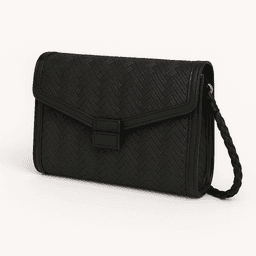 Raffia Wallet | Handmade Eco-Friendly Accessory - Black thumbnail 2