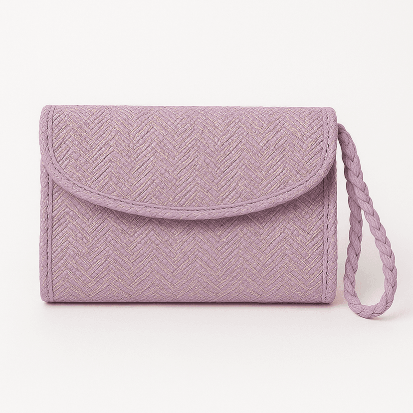 Raffia Wallet | Handmade Eco-Friendly Accessory - Pink