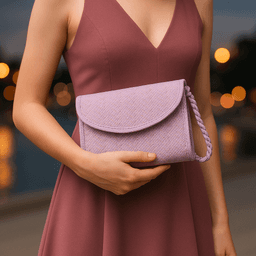 Raffia Wallet | Handmade Eco-Friendly Accessory - Pink thumbnail 2